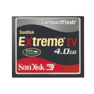 SanDisk SDCFX4-4096 4GB Extreme IV CompactFlash Card