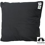 Zabuton Cushion: Kapok-filled, 100% Organic Cotton Cover Meditation Cushion (Black, Large 36 X 28)