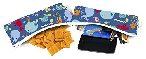 Itzy Ritzy Snack Happens Mini Reusable Snack and Everything Bag, Under The Sea, Mini