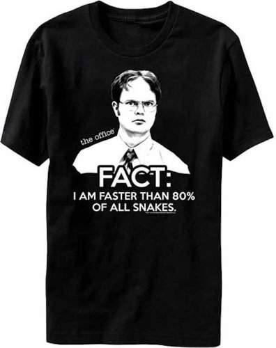 The Office TV Show Dwight Fact Faster Than Snakes Men's T-shirt