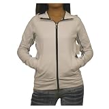 Womens Roots white Pure Yoga Jacket. Very high quality long sleeve hoodie jacket featuring a slim fit, full front zip and snap button side entry pockets. Designed to provide you the comfort and fluidity of the movement to enable you to enjoy practicing yoga and active modern lifestyle
