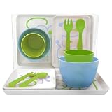 Melamine Blue Green Dishware Set
