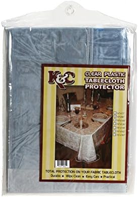 Elite Settings Clear Plastic Tablecloth Protector, 70" X 126"