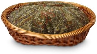 Luxury Wicker Dog Basket and Bed Color: Gramercy Spring