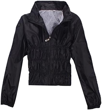 Exercise Slimming Sweat Top Weight-loss Sauna Jacket (Black, M)