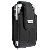 BlackBerry Curve Leather Holster with Swivel Belt Clip (Black)