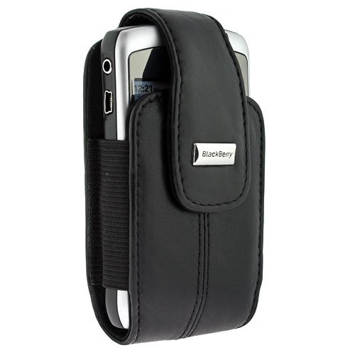 BlackBerry Curve Leather Holster with Swivel Belt Clip (Black)