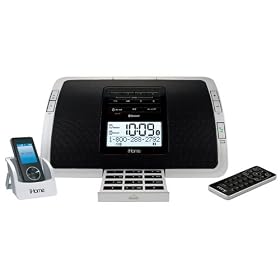 iHome IHC5S Wireless Bluetooth Cell Phone Clock Radio (Black) by iHome