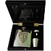 Scottish Lion Rampant Crest 6oz Stainless Steel Hip Flask - Gift Set