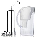 Clean Pure Countertop Water Filter and 48 oz. Water Pitcher