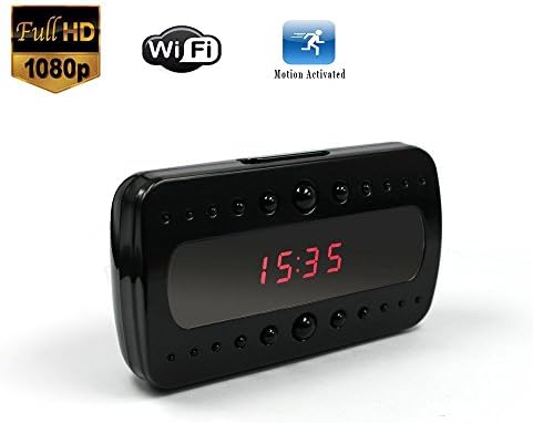 GUSO Wi-Fi Hidden Camera clock Spy Wireless Nanny Camera HD Surveillance Camera P2P Remote Control Wi-fi Live View,monitor Anytime Anywhere Via Mobile for IOS Android App