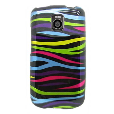 Hard Snap-on Shield With RAINBOW ZEBRA Design Faceplate Cover Sleeve Case for LG P509 OPTIMUS T (T-MOBILE) LG P505/P506 THRIVE/PHOENIX (AT&amp;T)[WCB328]