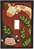 Kids Line Jungle 123 Switch Plate Cover, Brown (Discontinued by Manufacturer)