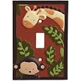 Kids Line Jungle 123 Switch Plate Cover, Brown