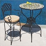 Alfresco Home 21-0365 30 Inch Basketweave Round Bar Table Base