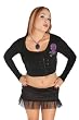 Living Dead Souls Sugar Skull Black Asymmetric Cropped Cardigan
