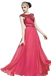 Chiffon/Taffeta/Tulle Lace Crystal Applique Crystals Beaded   Ball Gown Evening Dress 
