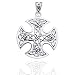 Still Center Celtic Knot Cross Sterling Silver Pendant by Courtney Davis
