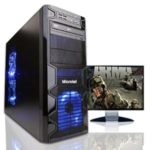 Microtel Computer® AMTI9096 Gaming Computer with AMD Phenom II X6 1055t 2.8GHz, 8GB DDR3/1333, 1.0TB Hard Drive, 24X DVD-RW, Nvidia Geforce 550GTX-TI 1GB GDDR5 Video Card, Microsoft Windows 7 Home Premium Full Version CD - 64 bit +WiFi