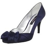 Nina Women's Forbes Open-Toe Pump,New Navy Satin,6.5 M US