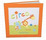 Baby Photo Journal. 10x10" aprox. Kids Keepsakes. Circus Collection.