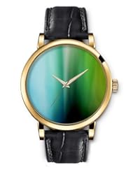 SPRAWL Aanalog Fashion Series Gold Ladies Watches of Genuine Black Leather Strap,Unique Wrist Watch for Women Girls Designed with Blurring green