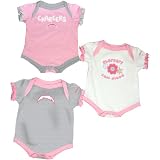 Reebok San Diego Chargers Infant 3 Piece Pink Creeper Set Size: Infant 24 Months