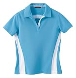 Ladies' Polyester Pique With Stripe Knit Top