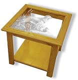 Oak Glass Top End 20 high