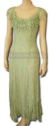 Vonda D Hanky Hem Dress in Sage