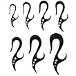 BLACK WATER BUFFALO HOOKS WITH CIRCLE CUTOUTS HRNHK2 -2G