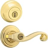 Kwikset #990LL 3 K4 CP Brass Entr Lever/Deadbolt
