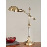 Dale Tiffany MT701164 Baxter 1 Light Desk Lamp in Antique Brass