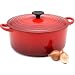Le Creuset Enameled Cast-Iron 4-1/2-Quart Round French Oven, Red