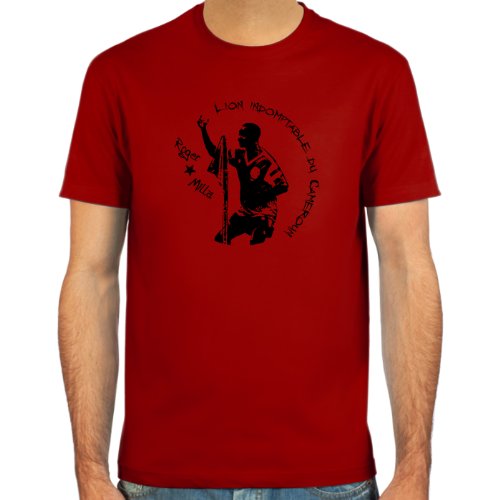 T-Shirt Roger Milla ::: Farbauswahl: skyblue, sand, weiß oder deepred ::: Größen: S-XXL ::: Fußball-Kult