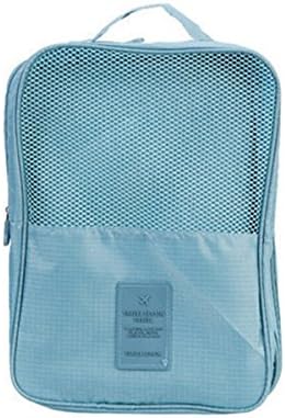 LOVEHOS Portable Waterproof Travel Shoe Tote Bag case organizer hold 3 Pairs of Shoes (blue)