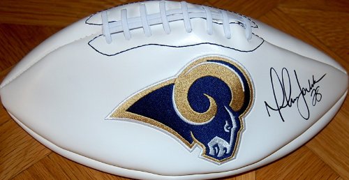St. Louis Rams Marshall Faulk Autographed / Signed Logo Football