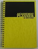 Silvine A4 academic planner record and personal organiser/diary - yellow cover - for teachers/lecturers/schools/academia/2012-2013/midyear