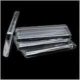 Ultra White Clear Glass Jewelry Pendant Making Tiles Rectangles 1 7/8inch X 7/8 Inch (4 Beads)
