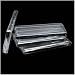 Clear Glass Jewelry Pendant Tiles Rectangle 1 7/8 Inch (4 Beads)