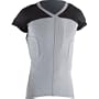 McDavid Hexpad Hexmesh Capped Sleeve 6 Pad Compression Body Shirt, Grey/Black, X-Large