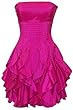 Strapless Ruffle Mini Dress Prom Party Formal Gown