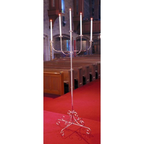 Excaliber 5-Light Fan Floor - Brass