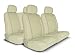UNIVERSAL CAR SEAT COVER FOR MIDSIZE AND COMPACT CARS FULL SET - LEATHER LOOK - BEIGE
