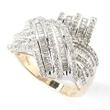 14K Gold Diamond Twist Ring