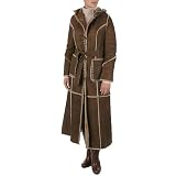 Ugg Belted Long Leather Coat, Small