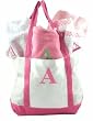 Overstuffed Tote Gift Set for Baby Girl - Personalized