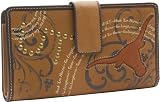 Fossil Women's NCAA Wallet - Texas - Letterman Clutch (Color: Saddle)
