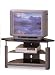 Casual Style Silver & Black Finish Corner TV Stand