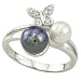14K White Gold Multi-Pearl & Diamond Ring